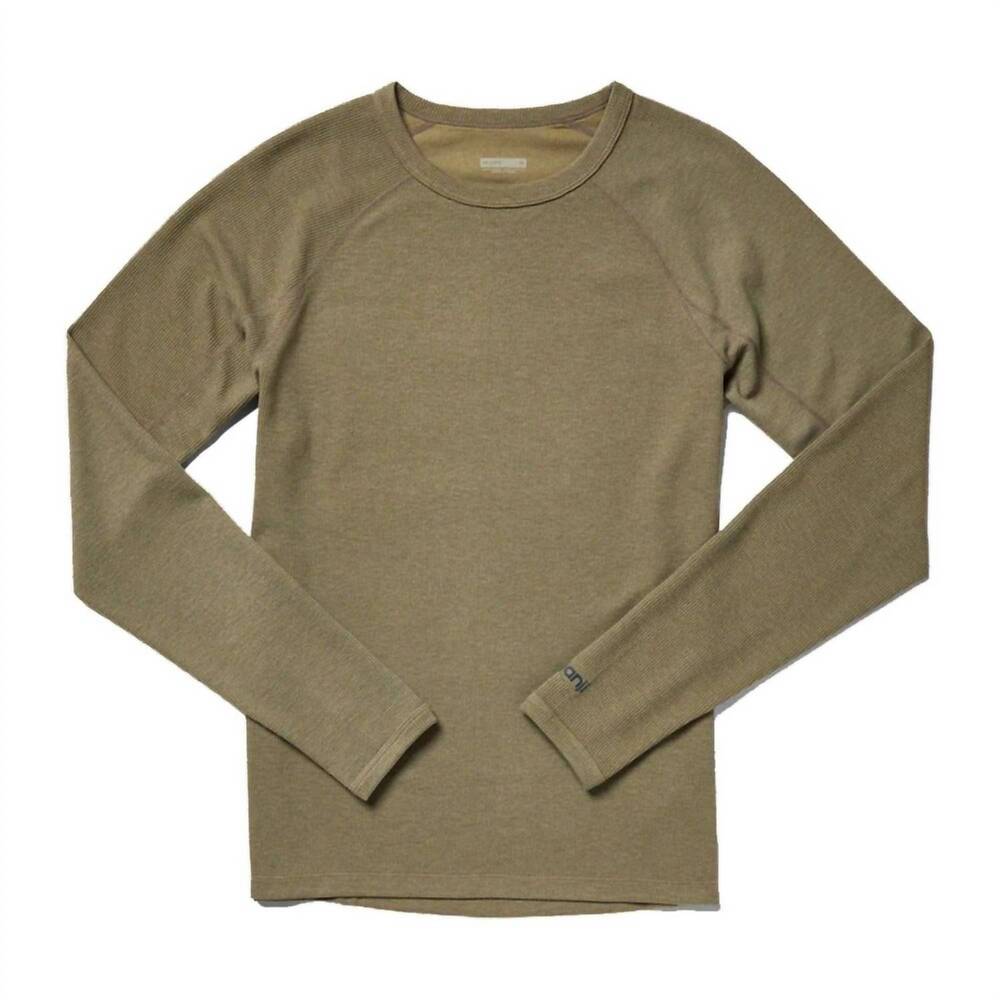 NEW JANJI men's waffleloft long sleeve top in conifer